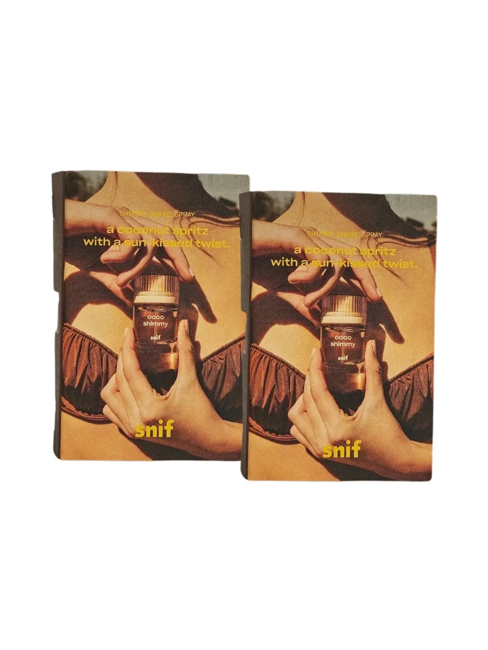 SNIF Coco Shimmy Eau de Parfum Samples (2) - 2mL ea. NEW ON CARD